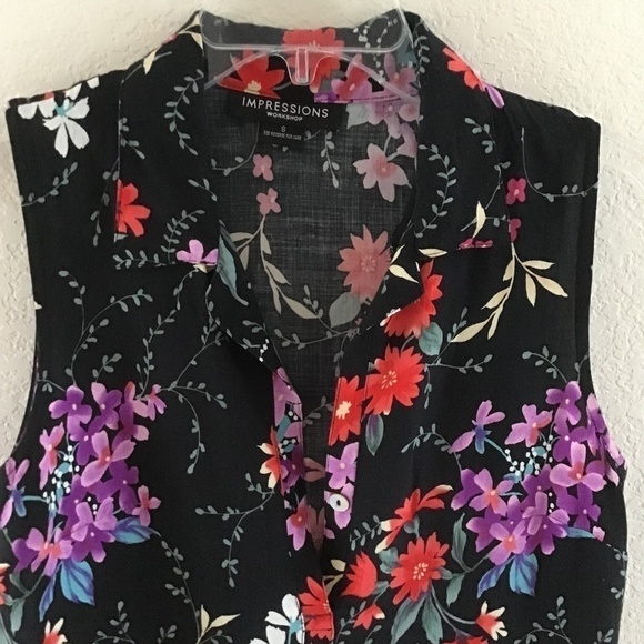 IMPRESSIONS WORKSHOP SMALL FLORAL TANK DRESS - Picture 3 of 8